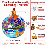 Orlando, Florida Glass Ball Christmas Ornament