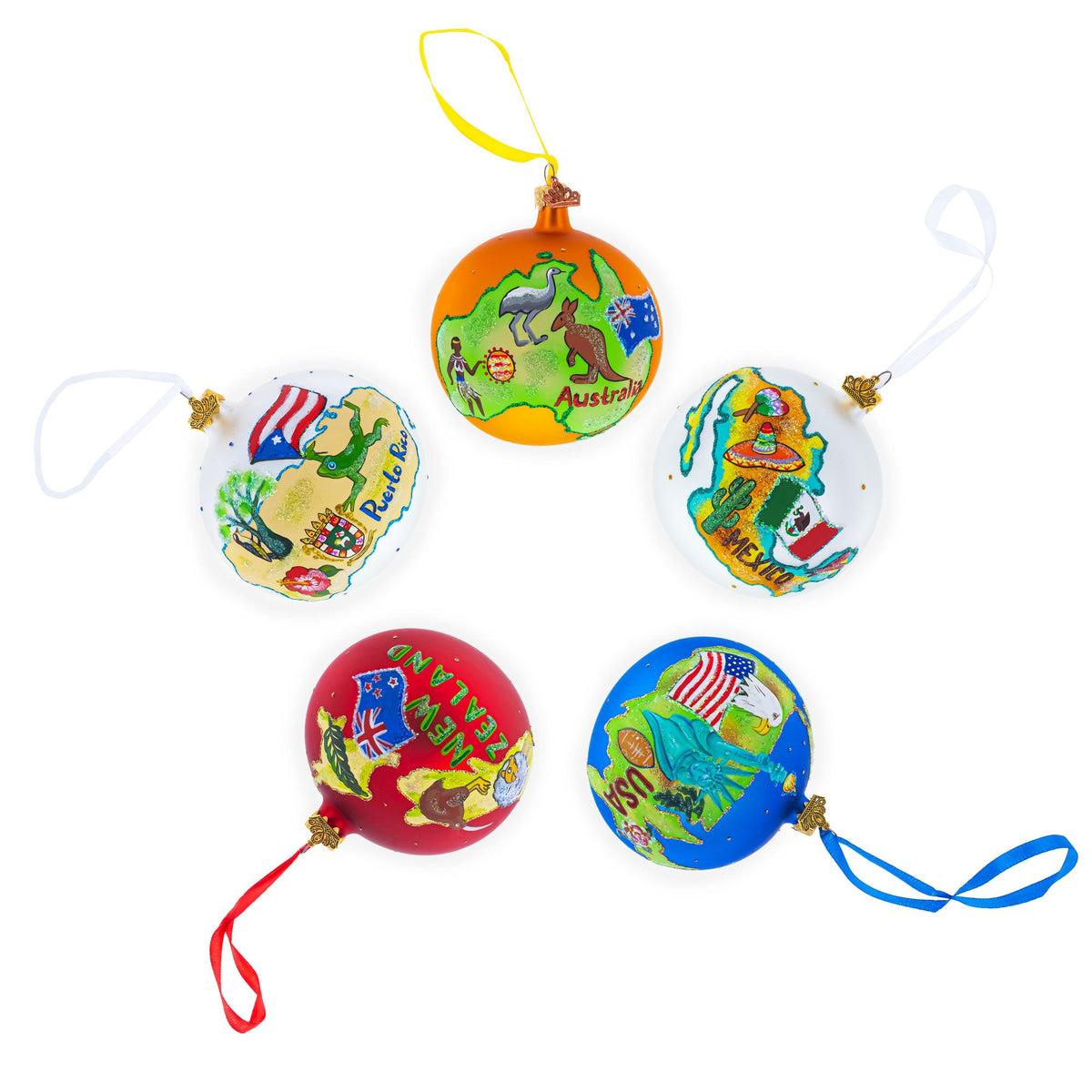 Fort Worth Stockyards, Texas Glass Ball Christmas Ornament 4 Inches