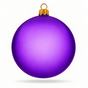 Set of 4 Translucent Purple Glass Ball Christmas Ornaments 4 Inches (021)