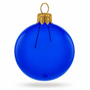Set of 6 Translucent Glossy Blue Glass Ball Christmas Ornaments 2. (026)