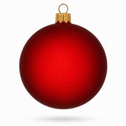 Set of 4 Translucent Red Glass Ball Christmas Ornaments 4 Inches (022)