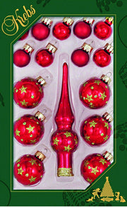 Christmas by Krebs Mini Trimsets with Topper - Red