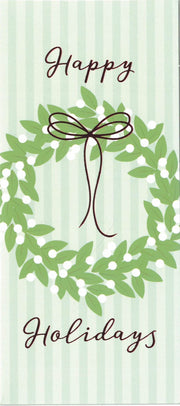 Christmas Money Card Holder - Wreath/Poinsettia