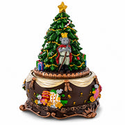 Animated Nutcracker Ballerina Christmas Figurine - Rotating Tree Music Box