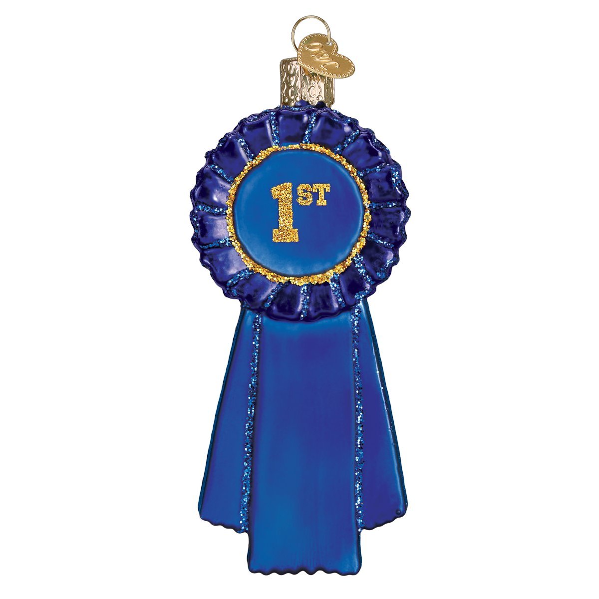 Old World Christmas Blue Ribbon