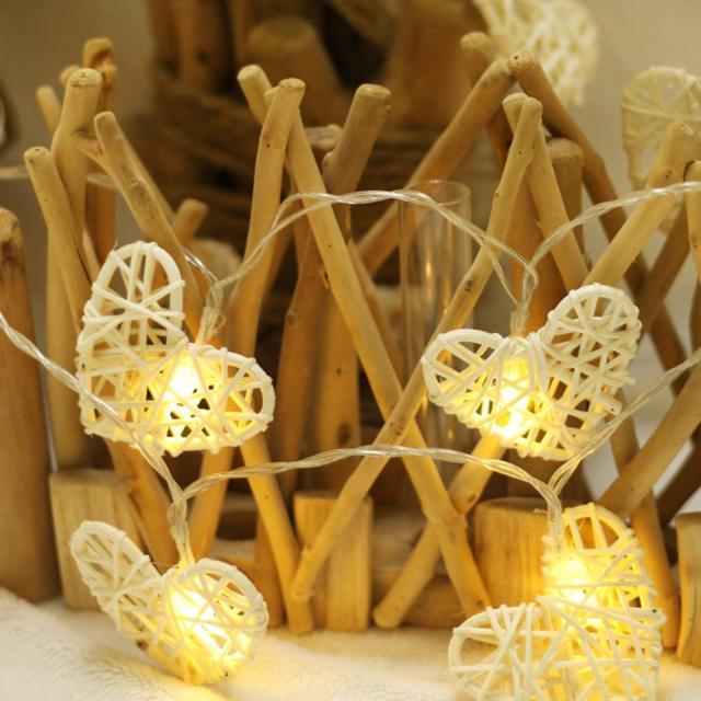 Battery Operated Christmas Garland LED Rattan Ball - Christmas Trees USA