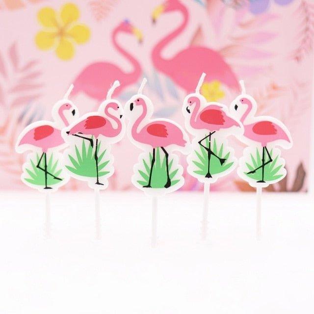 Cartoon Unicorn And Flamingo Candles - Christmas Trees USA