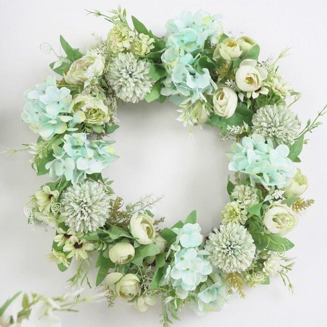 Artificial Wreath Door Threshold Flower DIY Half Wreath - Christmas Trees USA