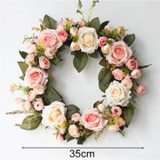 Artificial Wreath Door Threshold Flower DIY Half Wreath - Christmas Trees USA