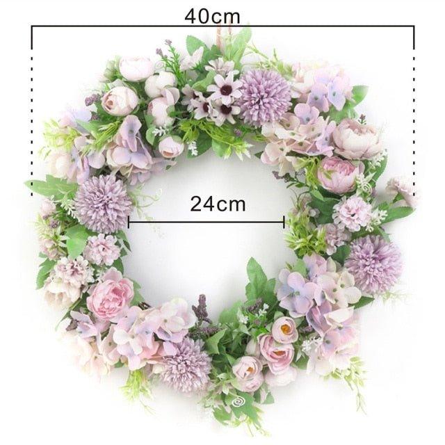 Artificial Wreath Door Threshold Flower DIY Half Wreath - Christmas Trees USA