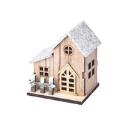 Christmas LED Light Wooden House Luminous Cabin - Christmas Trees USA