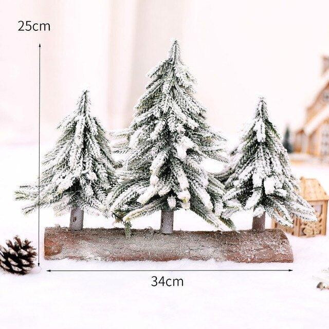 artificial linen mini Christmas cedar tree - Christmas Trees USA