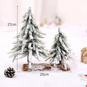 artificial linen mini Christmas cedar tree - Christmas Trees USA