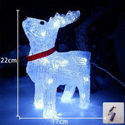 3D LED Deer & Santa Claus Night Lamp - Color Changing Acrylic Light - Christmas Trees USA