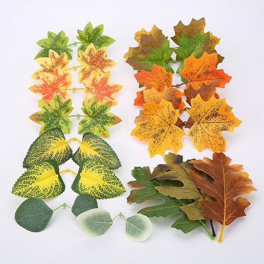 Artificial Maple Leaves For Christmas Decoration - Christmas Trees USA