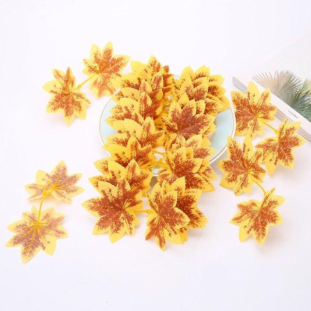 Artificial Maple Leaves For Christmas Decoration - Christmas Trees USA