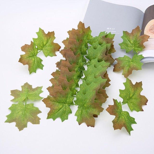 Artificial Maple Leaves For Christmas Decoration - Christmas Trees USA