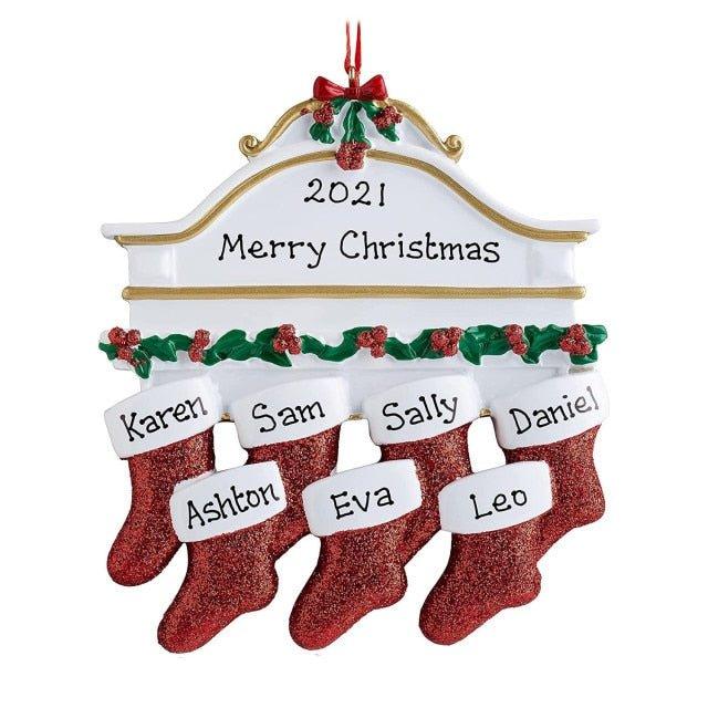 Christmas Decorations Diy Personalised Family Stocking - Christmas Trees USA