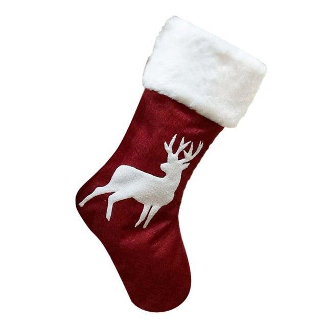 Christmas Deer Printed Stocking - Christmas Trees USA