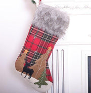 Christmas Deer Printed Stocking - Christmas Trees USA