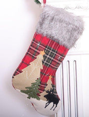 Christmas Deer Printed Stocking - Christmas Trees USA