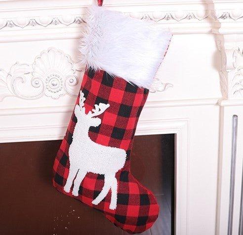 Christmas Deer Printed Stocking - Christmas Trees USA