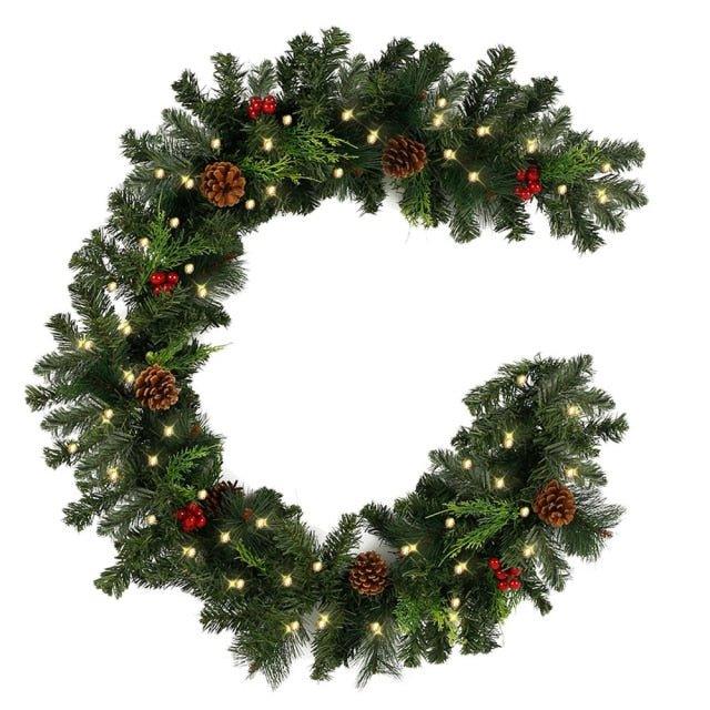 Christmas Alphabet Shaped Rattan Wreaths - Christmas Trees USA