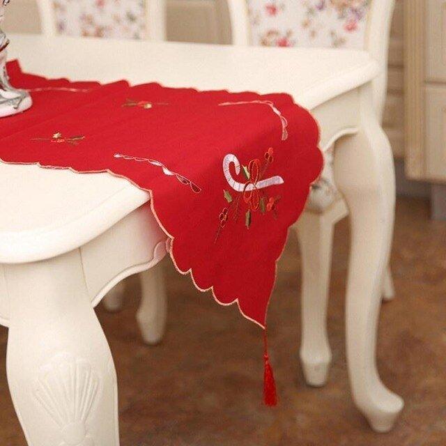 Christmas Fabric Printed Table Runner - Christmas Trees USA