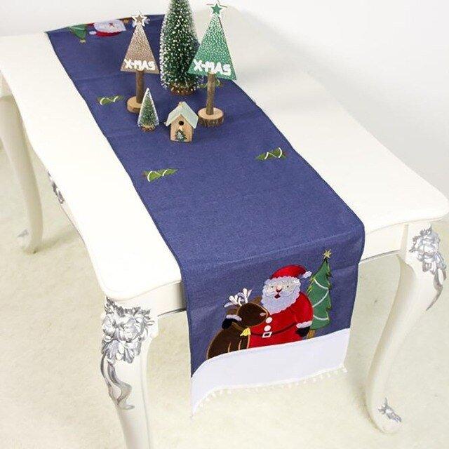 Christmas Fabric Printed Table Runner - Christmas Trees USA