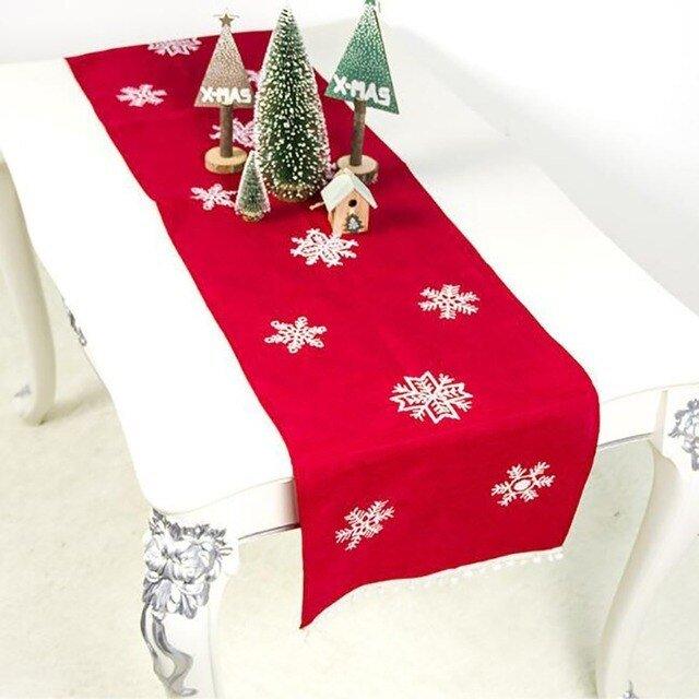 Christmas Fabric Printed Table Runner - Christmas Trees USA