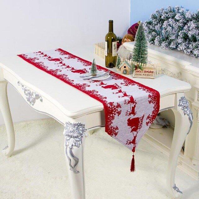 Christmas Fabric Printed Table Runner - Christmas Trees USA