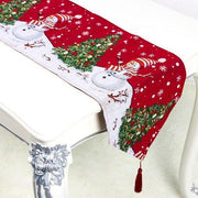 Christmas Fabric Printed Table Runner - Christmas Trees USA
