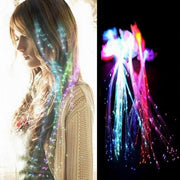 Braided LED Glowing Hair Ornaments - Christmas Trees USA