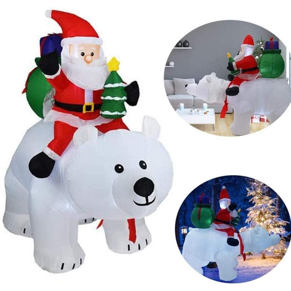 Christmas Inflatable Toy Snowman with Color Rotating LED Lights - Christmas Trees USA