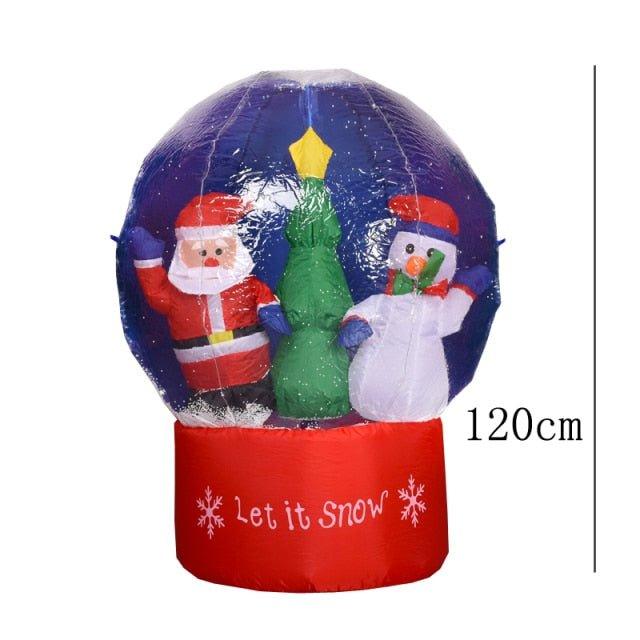 Christmas Inflatable Toy Snowman with Color Rotating LED Lights - Christmas Trees USA