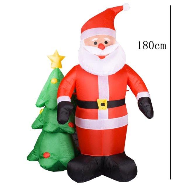 Christmas Inflatable Toy Snowman with Color Rotating LED Lights - Christmas Trees USA