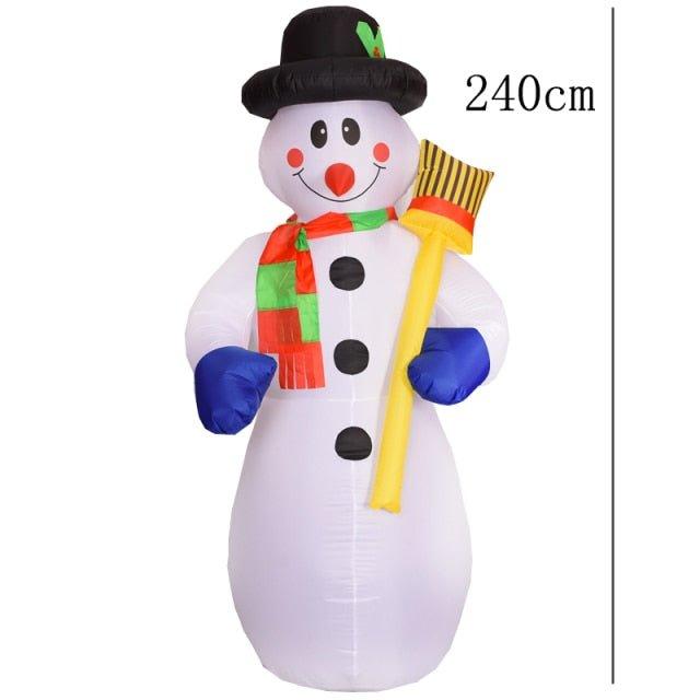 Christmas Inflatable Toy Snowman with Color Rotating LED Lights - Christmas Trees USA