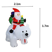 Christmas Inflatable Toy Snowman with Color Rotating LED Lights - Christmas Trees USA