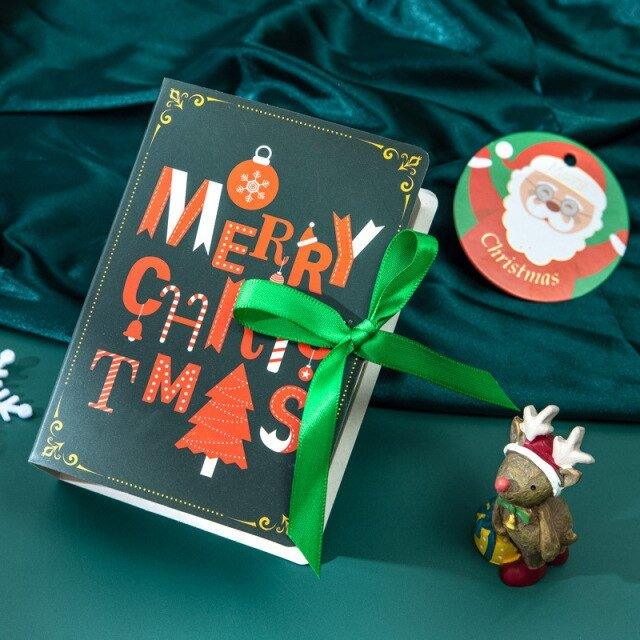 Book Shaped Merry Christmas Candy Boxes - Christmas Trees USA