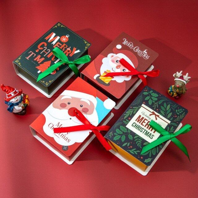 Book Shaped Merry Christmas Candy Boxes - Christmas Trees USA