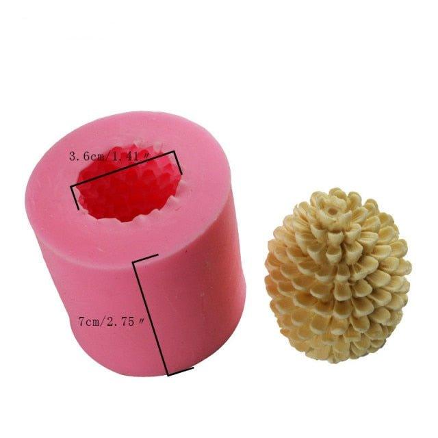 3D Christmas Pine Cone Silicone Candle Mold - DIY Soap & Craft Mold - Christmas Trees USA