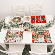 Christmas Household Knitted Fabric Table Coaster - Christmas Trees USA