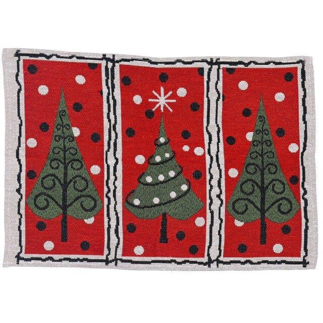 Christmas Household Knitted Fabric Table Coaster - Christmas Trees USA