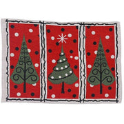 Christmas Household Knitted Fabric Table Coaster - Christmas Trees USA