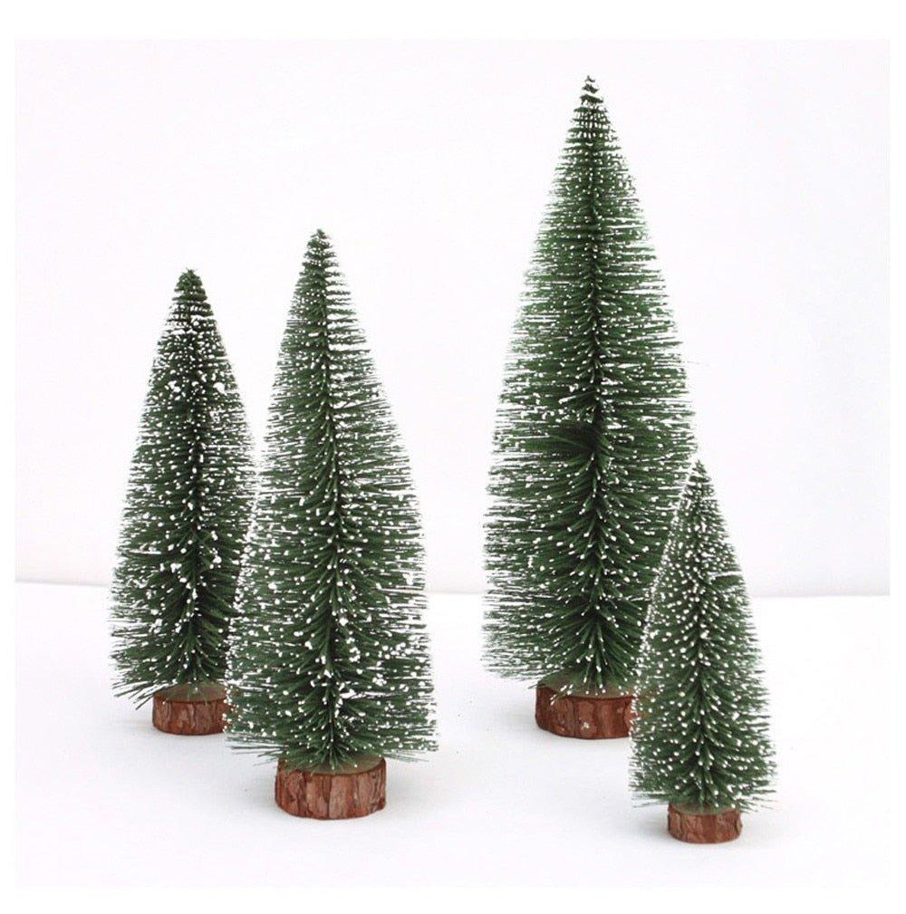 Artificial Mini Christmas Tree White Cedar Desktop Christmas - Christmas Trees USA