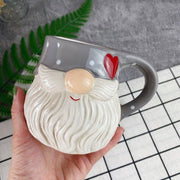 Ceramic Christmas Mugs Embossed Santa Claus - Christmas Trees USA