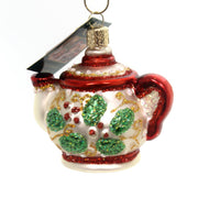 Old World Christmas Holly Teapot