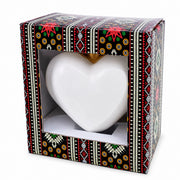 Los Angeles Landmarks & Symbols Glass Heart Christmas Ornament