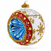 Vintage-Style Reflector on White Ball Christmas Ornament