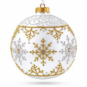 Vintage-Style Reflector on White Ball Christmas Ornament